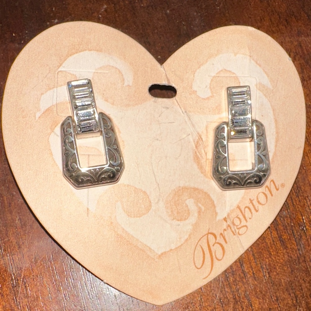 Brighton Silver and Black Geometric Earrings- La Scala